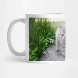 American Shorthair Kitten Digital Painting Mug